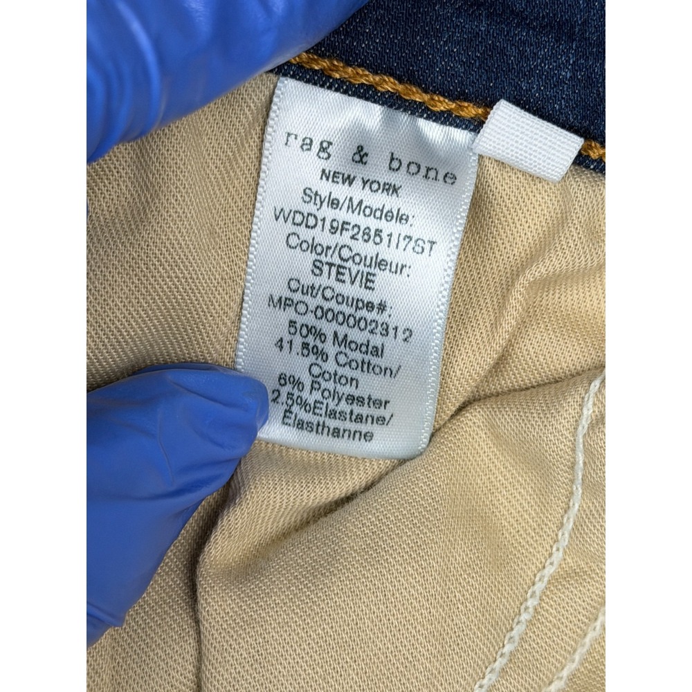 Rag and Bone Stevie Womens Skinny Jeans Size 26 Blue Mid Rise Made in USA - Picture 12 of 16